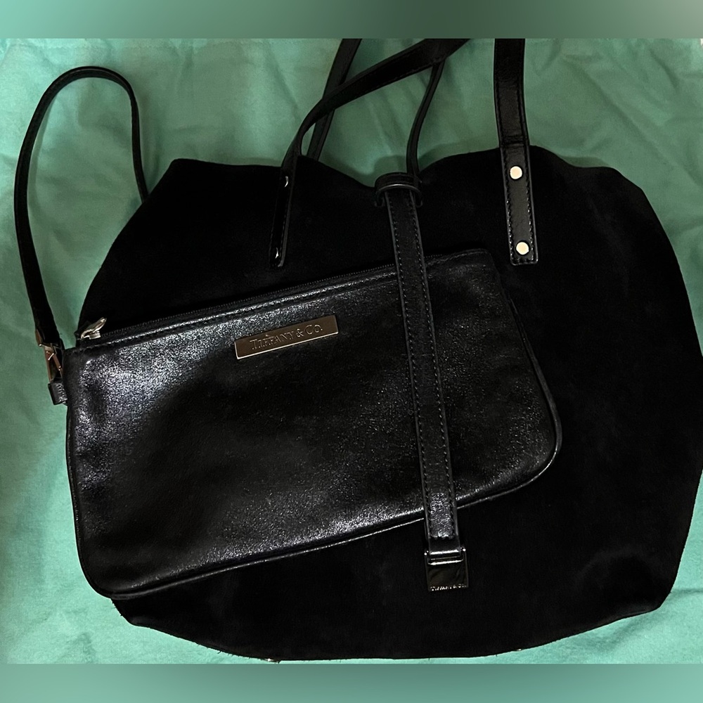 Tiffany & Co. Black Tote with Pouch authentic